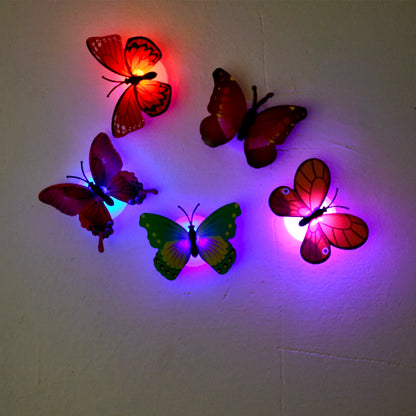 Wukusy Butterfly 3D Night Lamp with illusion design, decorative home decor piece for drawing room or lobby, pack of 50.