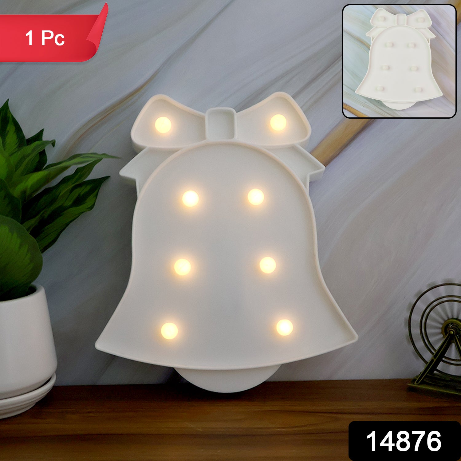 Bell-shaped LED decorative night light by Wukusy, home decor accessory with warm glow for cozy ambiance.