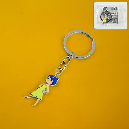 Wukusy cartoon character soft PVC keychain featuring a girl with hair, perfect for home decor or accessories.