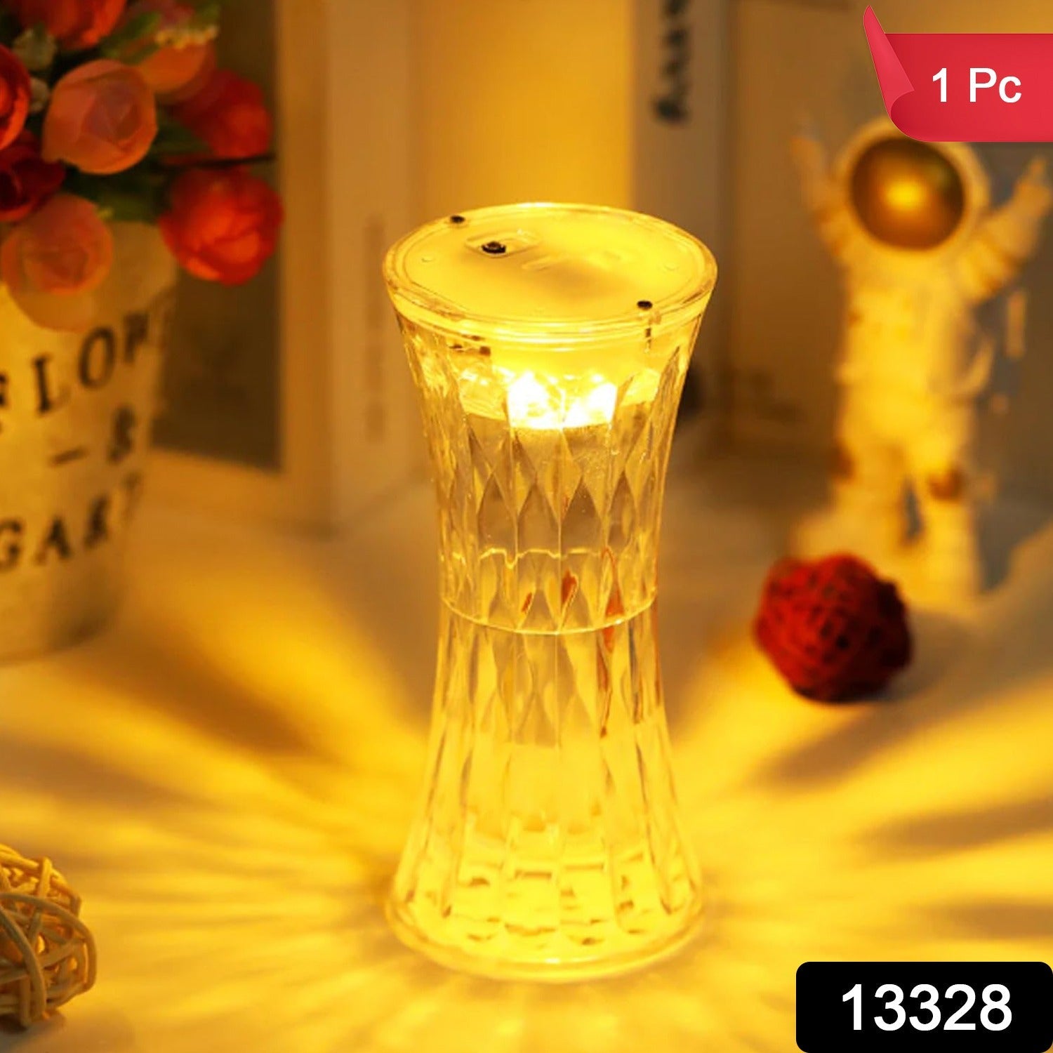 Wukusy crystal lamp home decor night light with soft lighting, ideal for creating a cozy ambiance in living spaces.