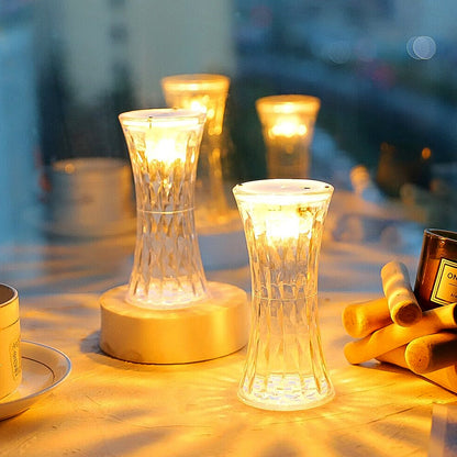 Wukusy crystal lamp night light providing soft ambient lighting, perfect for home decor and creating a cozy atmosphere.
