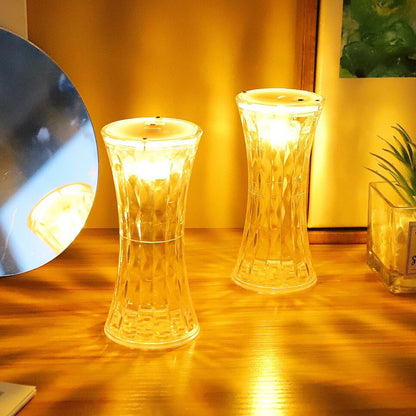 Wukusy crystal lamp night light providing soft ambient lighting, ideal for home decor and creating a cozy atmosphere.
