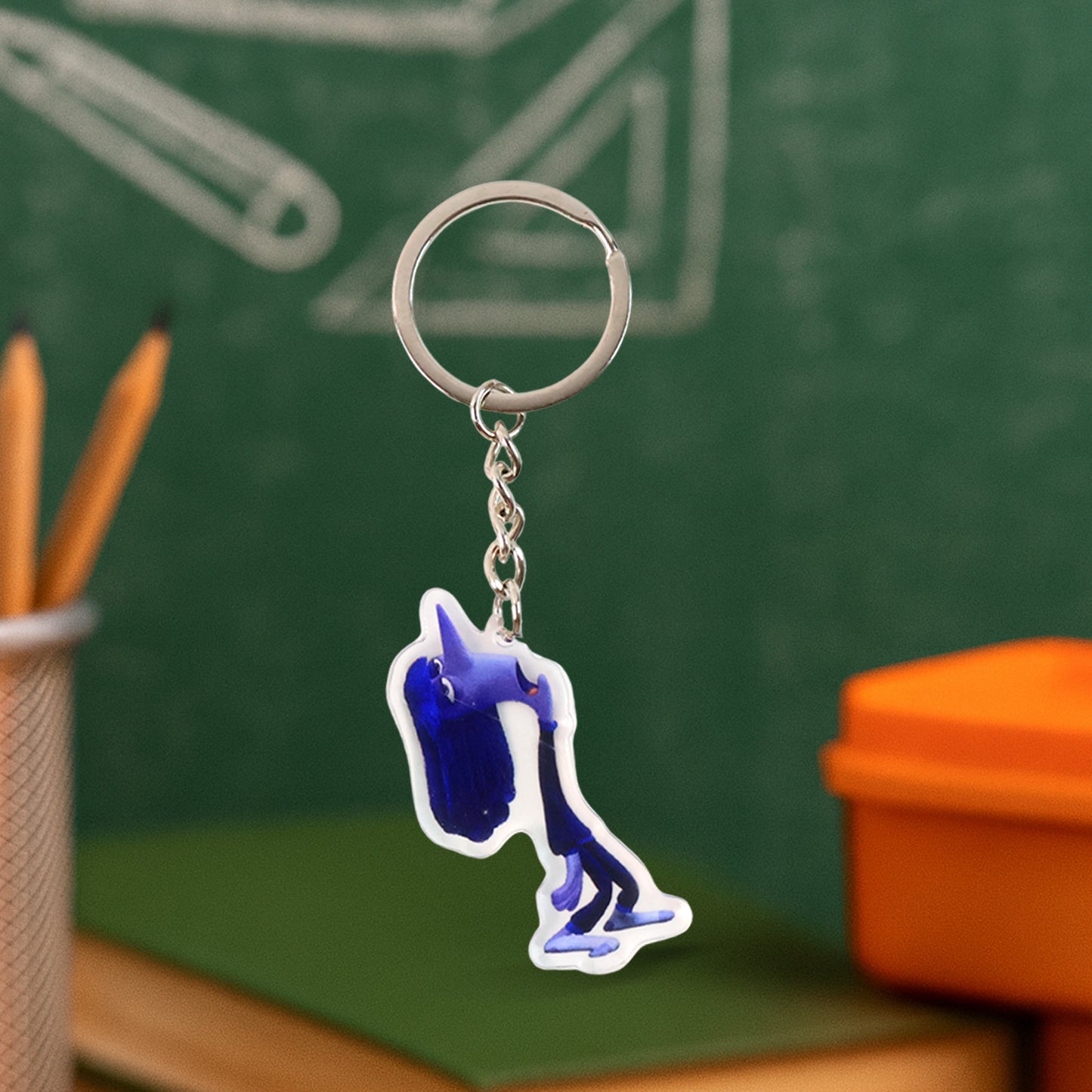 Cute cartoon character acrylic keychain from Wukusy, featuring a colorful and detailed home decor accessory.