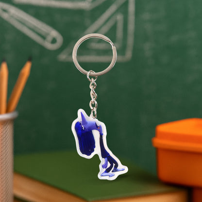 Cute cartoon character acrylic keychain from Wukusy, featuring a colorful and detailed home decor accessory.