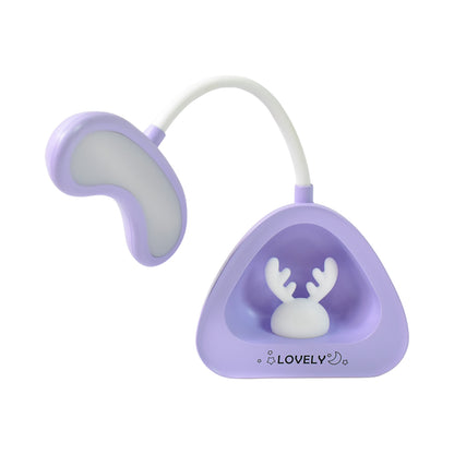 Cute Wukusy LED desk lamp with button control, perfect for home decor, providing soft lighting for desks or bedside tables.