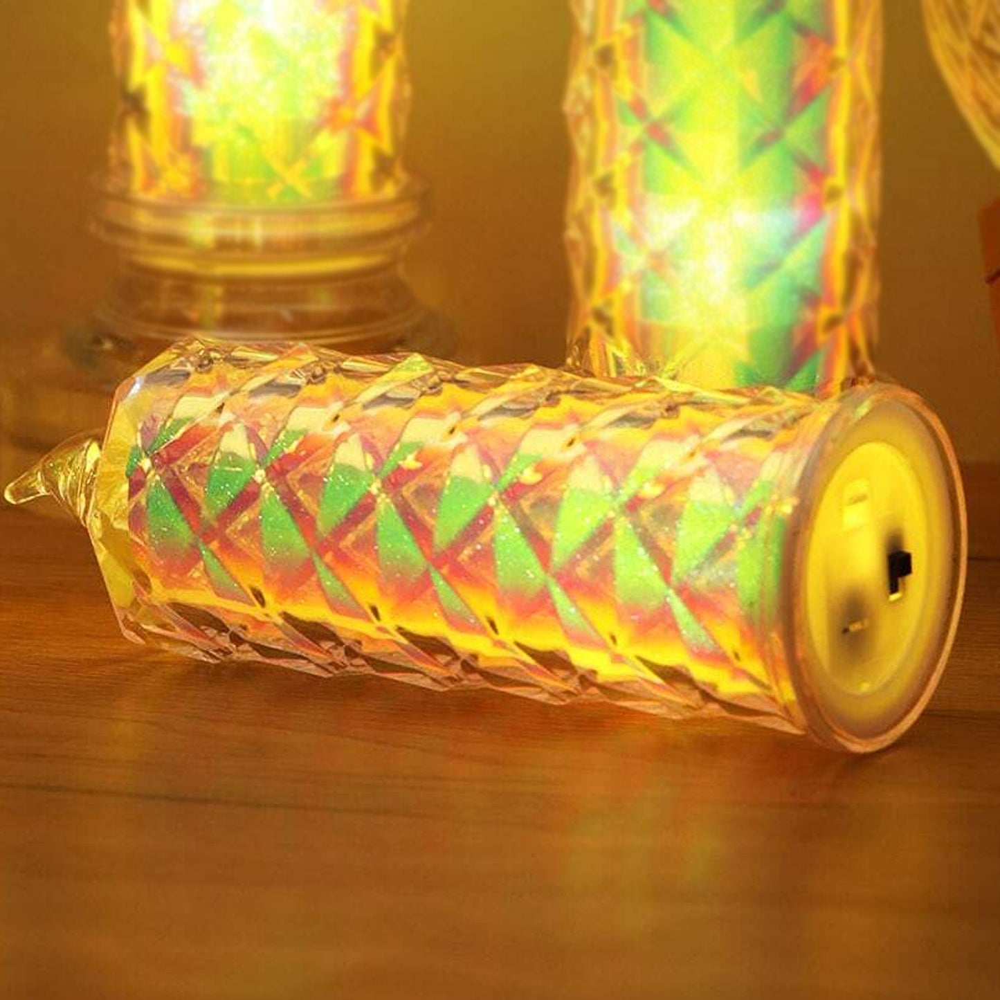 Wukusy 12-pack LED tealight candles for festive home decor, soft glowing lights perfect for any occasion.