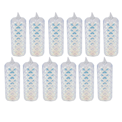 Wukusy 12-pack LED tealight candles for festive home decor, soft warm light perfect for celebrations and special occasions.