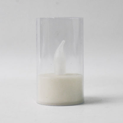 Set of 24 Wukusy flameless LED candles with transparent plastic covers, ideal for home decor and safe, ambient lighting.