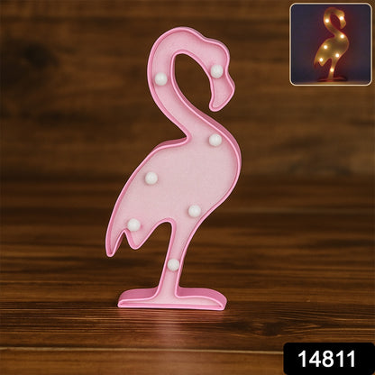 Wukusy flamingo-shaped LED decorative night light for home decor, featuring a colorful, illuminated flamingo design.