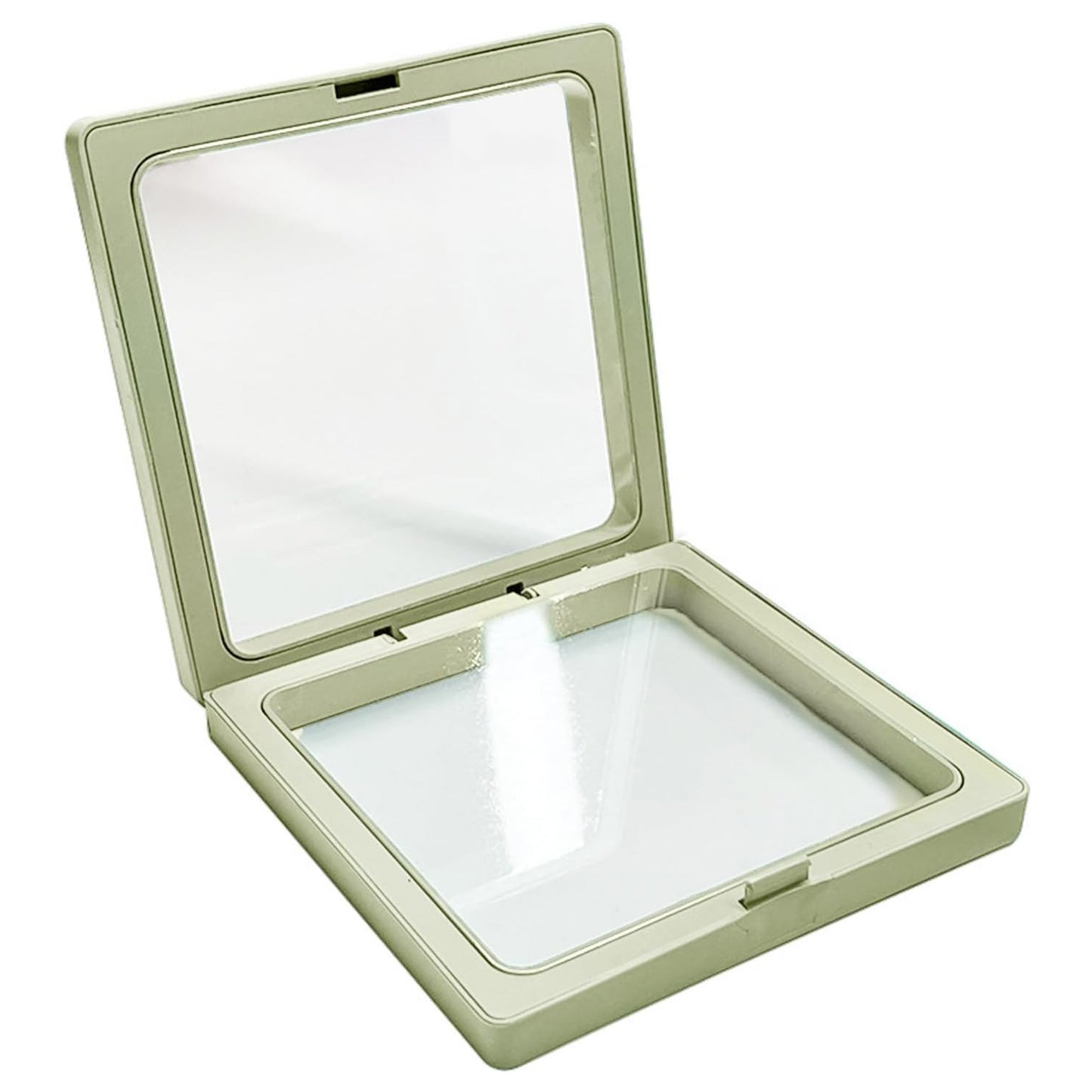 Wukusy 3D floating frame display case for gift packaging, perfect for home decor, showcasing a modern transparent design.