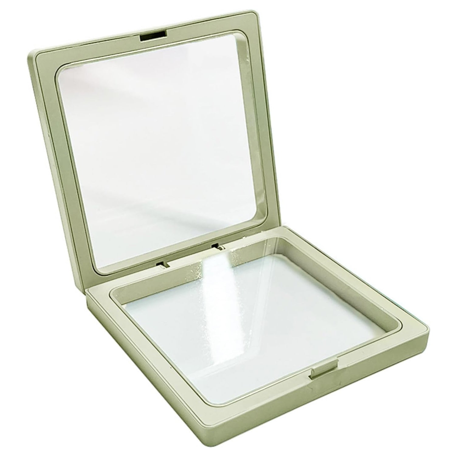 Wukusy 3D floating frame display case for gift packaging, perfect for home decor, showcasing a modern transparent design.