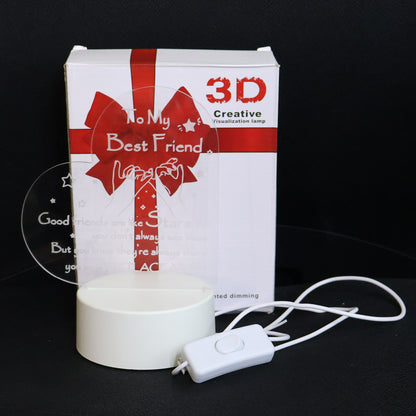 Heart-shaped 3D LED acrylic night lamp by Wukusy, perfect as a stylish home decor piece with illuminated heart design.