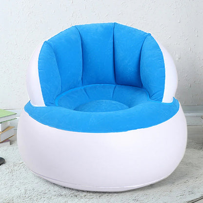 Wukusy kids inflatable sofa chair with backrest, foot air pump and hose, measuring approximately 85x74 cm for home decor.