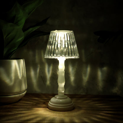Set of four Wukusy LED crystal table lamps for home decor, featuring elegant crystal designs and modern lighting.