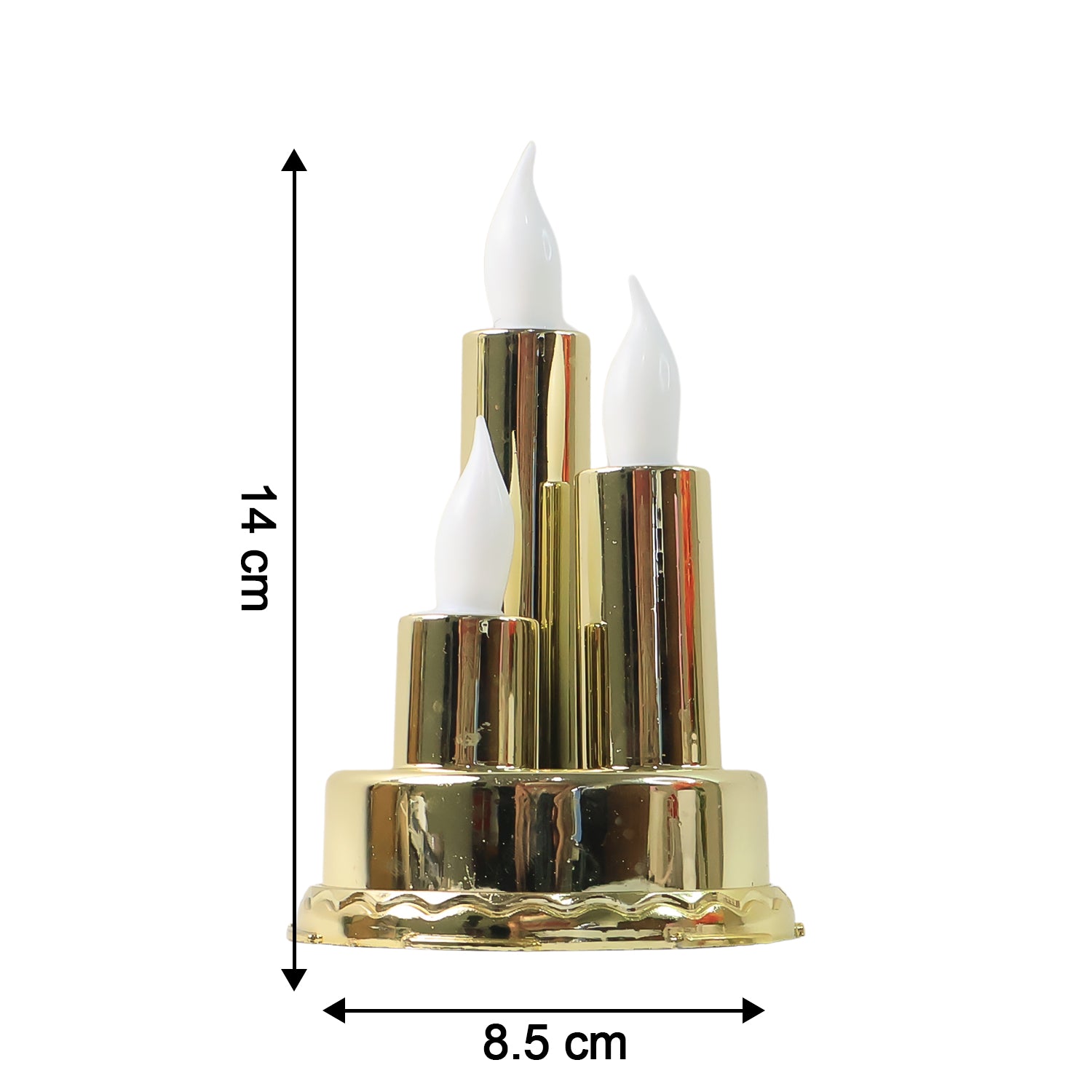Wukusy LED flameless candle lamp with triple candle design, perfect for cozy home decor, featuring a warm, flickering light.