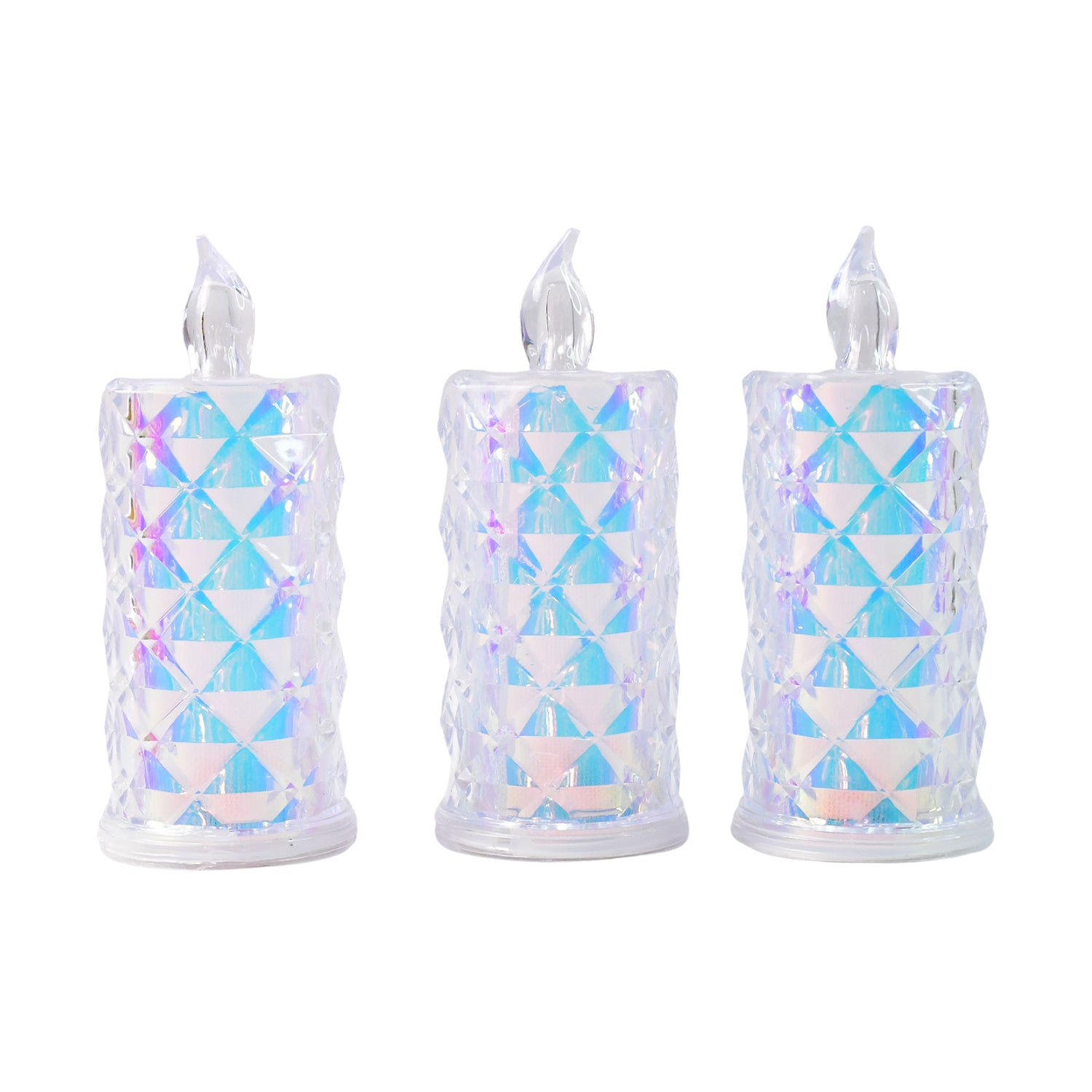 Wukusy LED flameless decorative candle lights set of three for home decor, creating a warm, cozy ambiance.