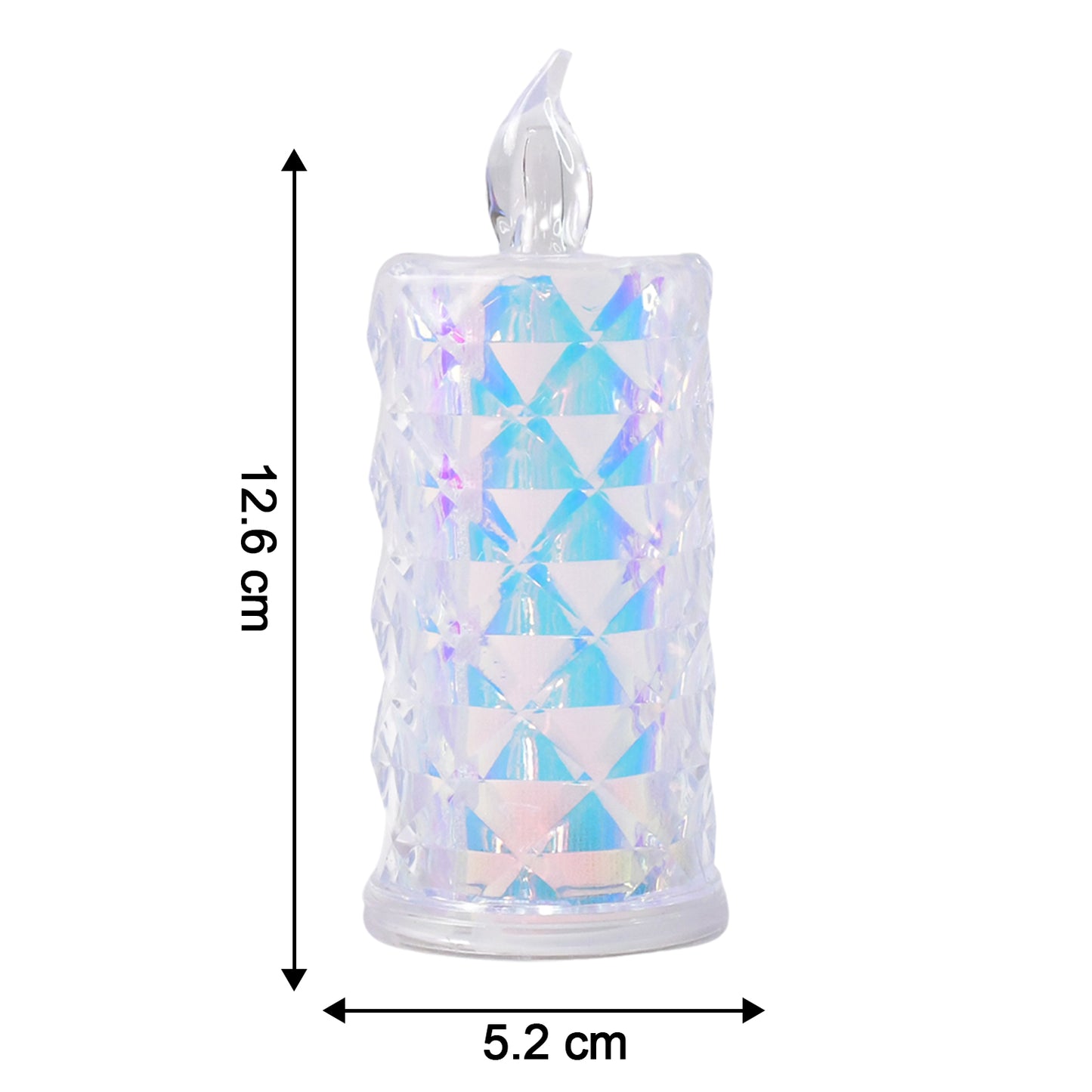 Wukusy LED flameless decorative candle lights, 3-piece set for home decor, realistic flickering candle effects in a stylish display.