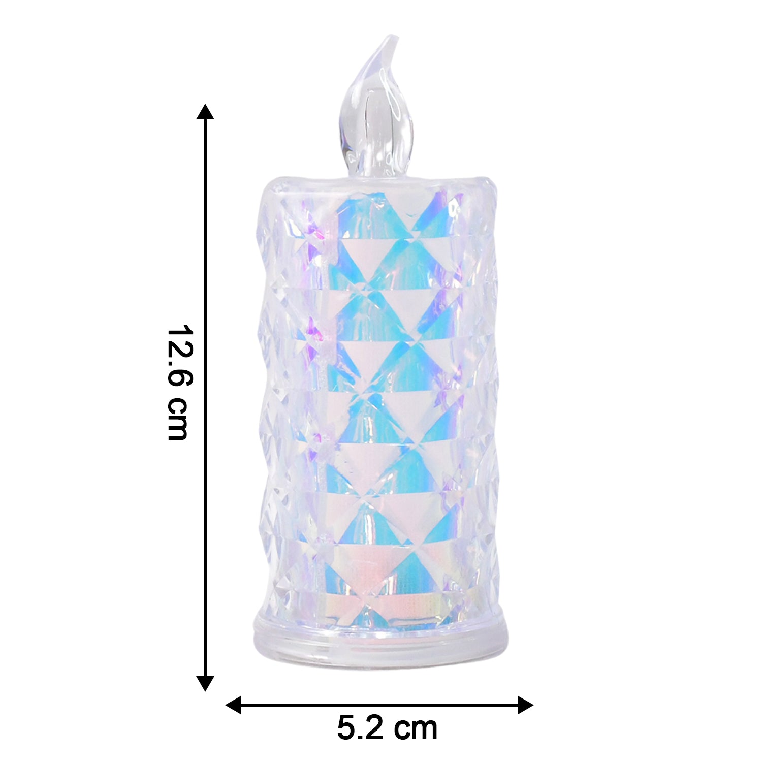 Wukusy LED flameless decorative candle lights, 3-piece set for home decor, realistic flickering candle effects in a stylish display.