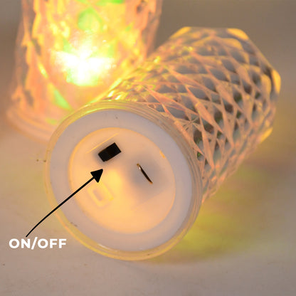 Wukusy LED flameless decorative candle lights set of 3 for home decor, realistic flickering candle illusion.