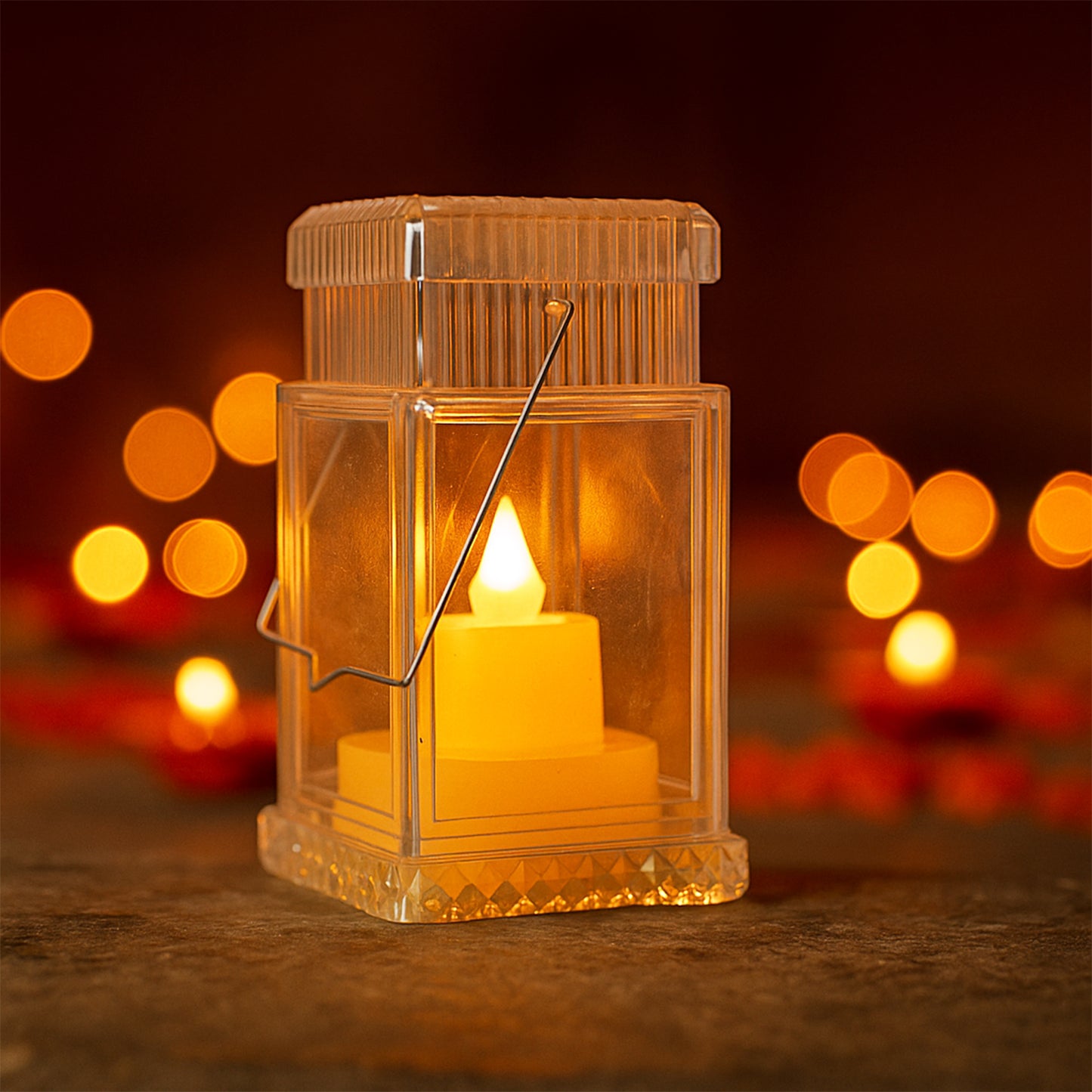Set of four Wukusy LED flameless lantern-style decorative candles for cozy home decor ambiance.
