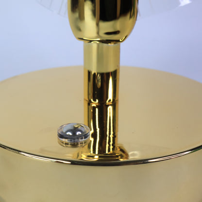 Wukusy luxury crystal LED double shade table lamp for home decor, featuring elegant design and ambient lighting.