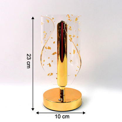 Wukusy luxury golden leaf design crystal table lamp for home decor, featuring elegant gold and crystal accents.