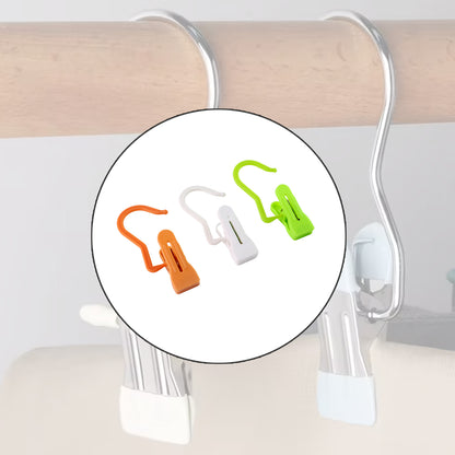 Wukusy multipurpose hanging hook clip in mixed colors, ideal for home decor and organizing walls or shelves.
