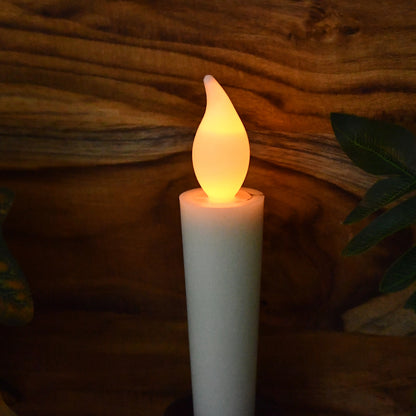 Wukusy premium LED flameless candle with decorative holder, home decor accent, realistic flickering light, 1 piece