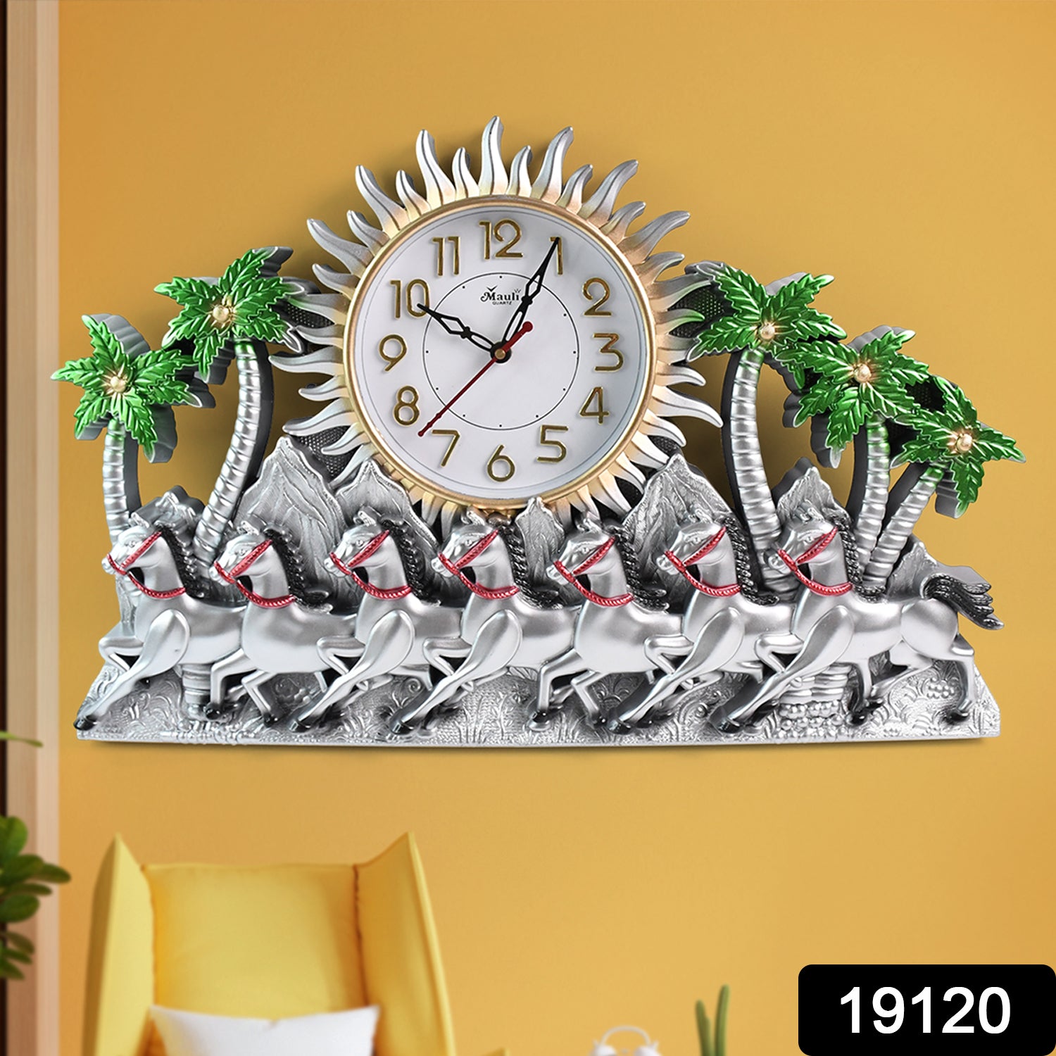 Wukusy premium plastic body wall clock, modern home decor piece, round clock with minimalist design, suitable for living rooms or offices.