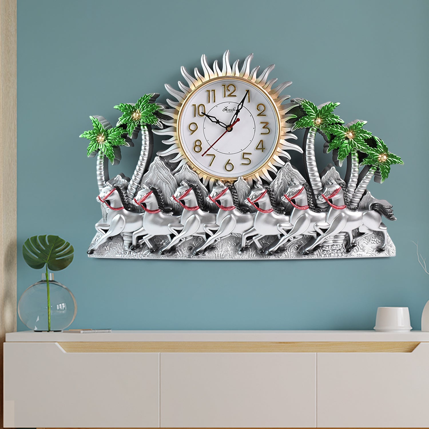 Wukusy premium plastic body wall clock for home decor, round clock with modern design and easy-to-read face.