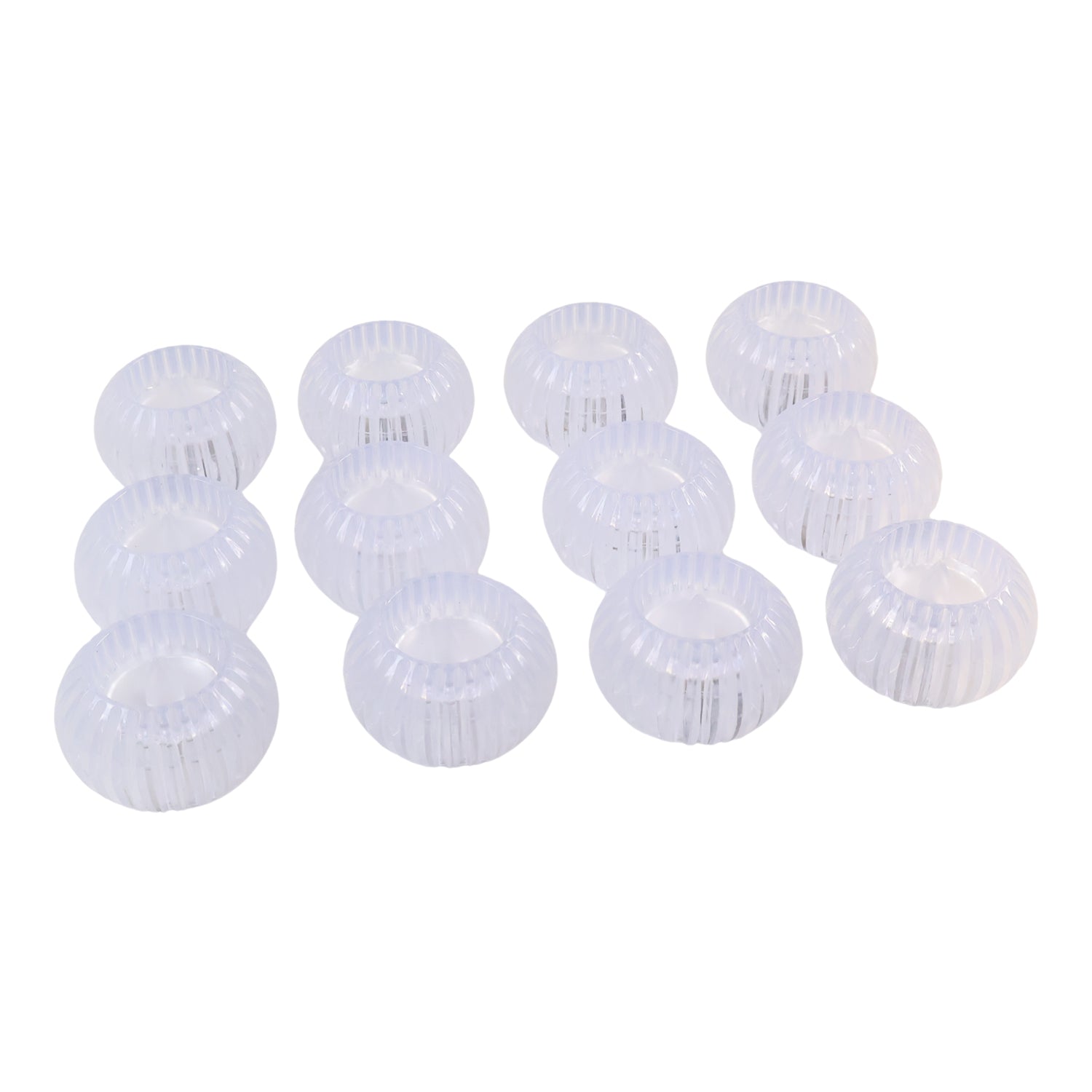 Set of 12 Wukusy LED crystal-effect flameless smokeless decorative candles for home decor, with a realistic glowing appearance.
