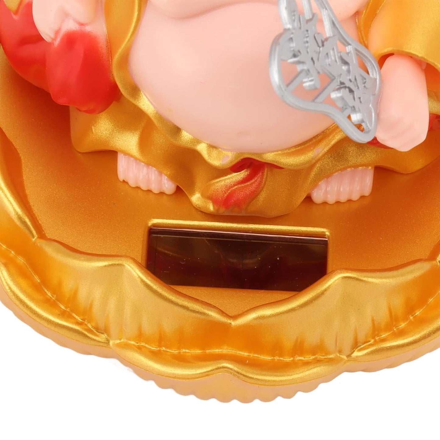 Solar power moving Buddha car ornament by Wukusy, featuring a serene Buddha figure that moves with sunlight for home decor or vehicle decoration.