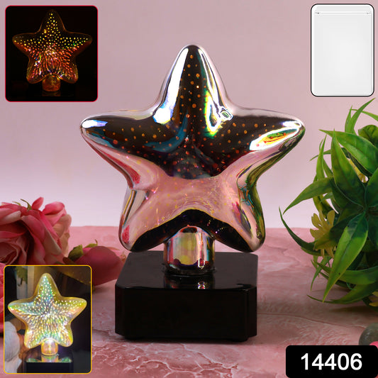 Star-shaped 3D illusion LED night lamp by Wukusy, decorative home decor light with star design, ideal for bedrooms or living spaces.