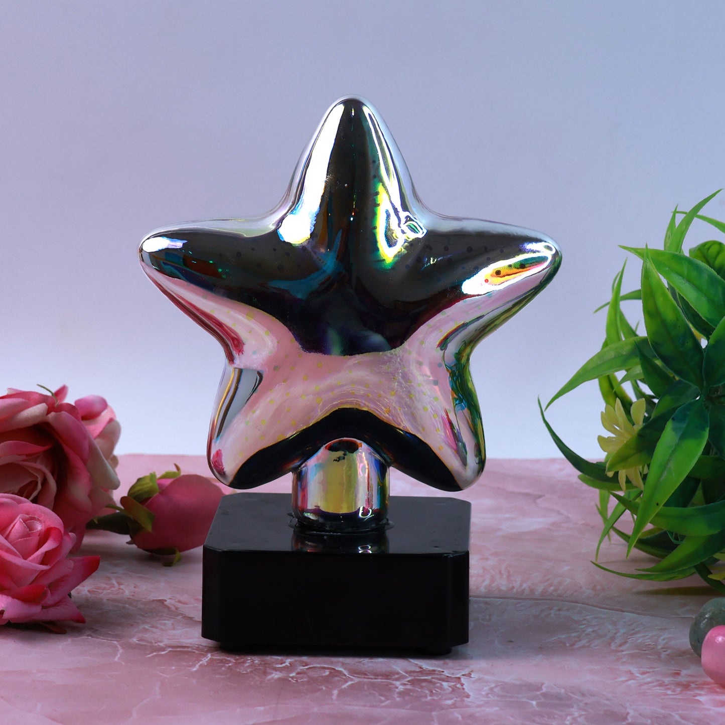 Star-shaped 3D illusion LED night lamp by Wukusy, decorative home decor light for cozy ambiance and modern style.