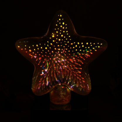 Star-shaped 3D illusion LED night lamp by Wukusy, decorative home decor light with star design, ideal for cozy ambient lighting.