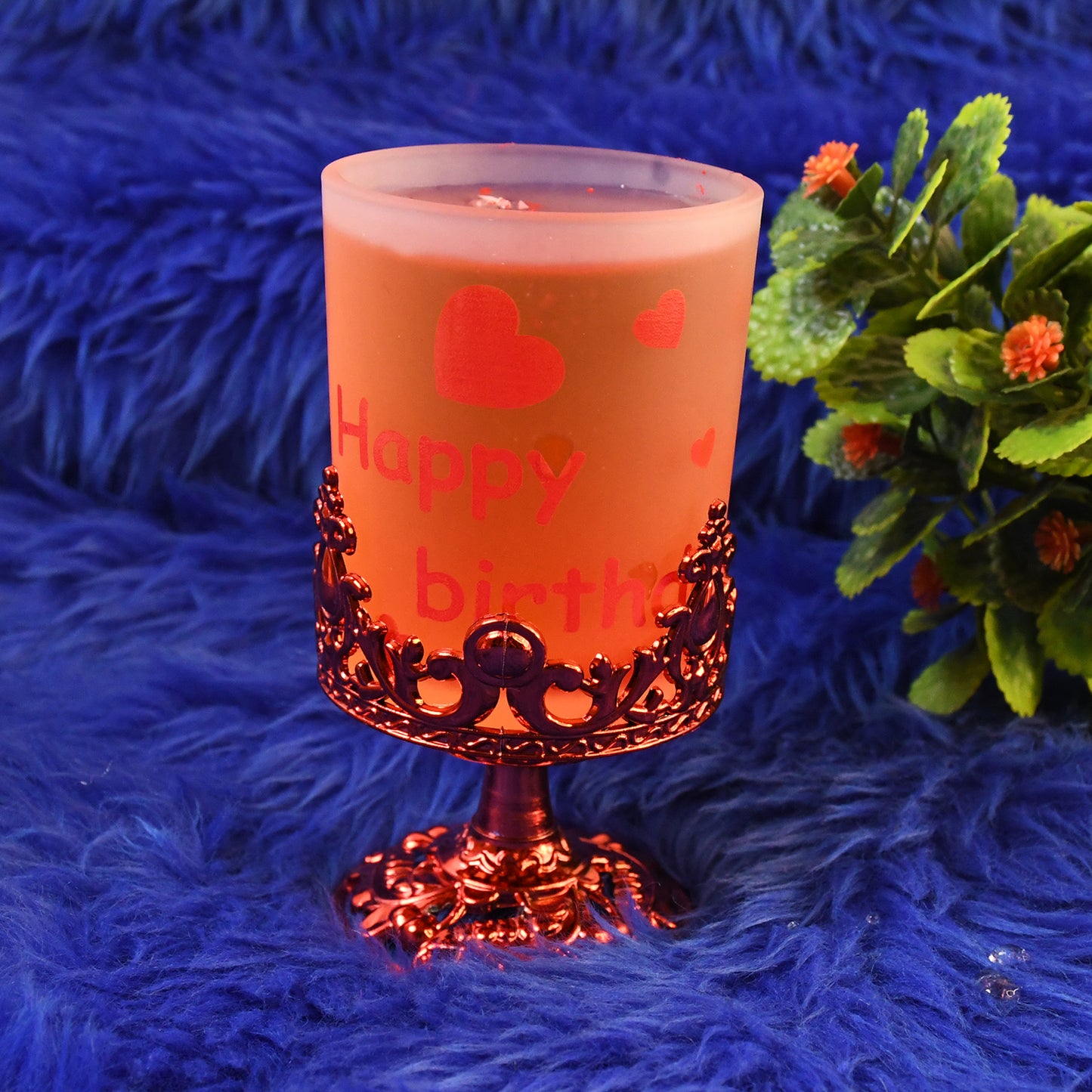 Pair of Wukusy tealight holders with stylish, shaped candle diya stands in plastic, featuring beautiful festival-inspired designs.