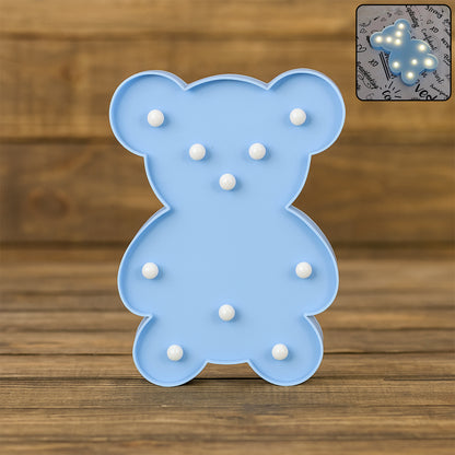 Wukusy teddy bear-shaped LED decorative night light for home decor, providing soft, ambient illumination in a cozy design.