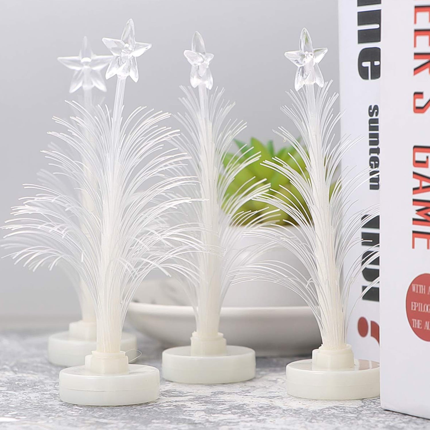Colorful LED candlelight tree decoration by Wukusy, ideal for home decor, featuring vibrant lights and a festive design.