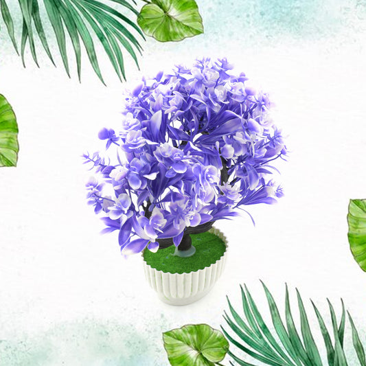 Wild artificial flower plant in a cute pot, perfect for home, office, or balcony decor, from Wukusy.