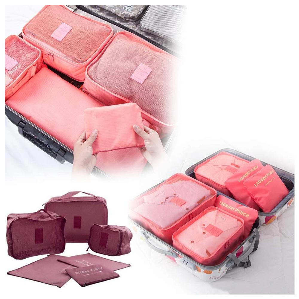 Wukusy Cloth Organizer Pouch Laundry Zipper Bags, set of 6, used for clothes storage and laundry organization.
