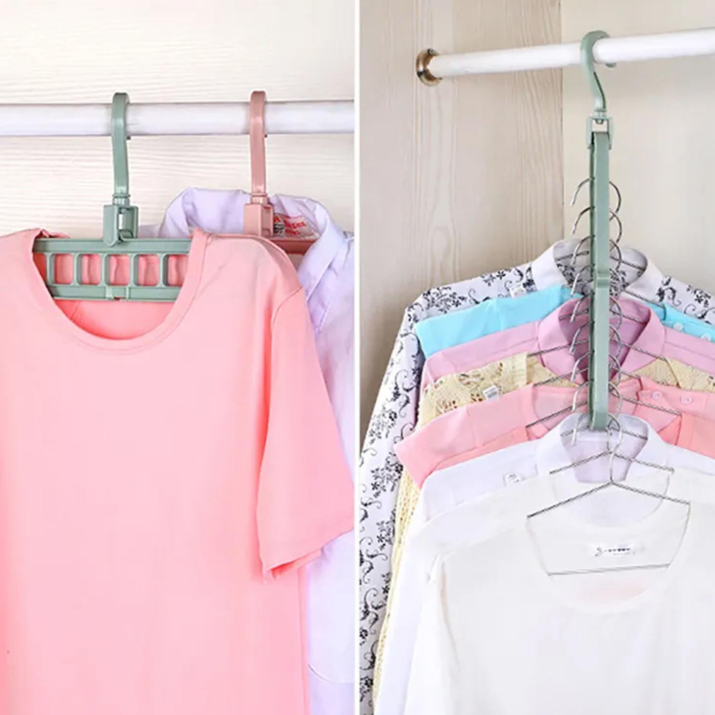 Wukusy plastic hanging hook for wardrobe and balcony storage, ideal for organizing clothes and suit racks indoors.