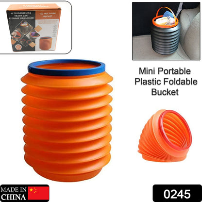 Wukusy foldable storage bucket and water container, multiuse dustbin for home, car, and kitchen cleaning and storage.