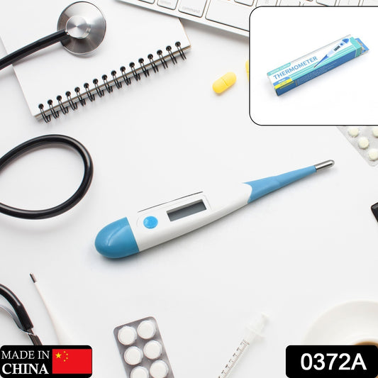Wukusy digital thermometer for adults and children with LCD backlight display and protective cover, ideal for fever measurement.