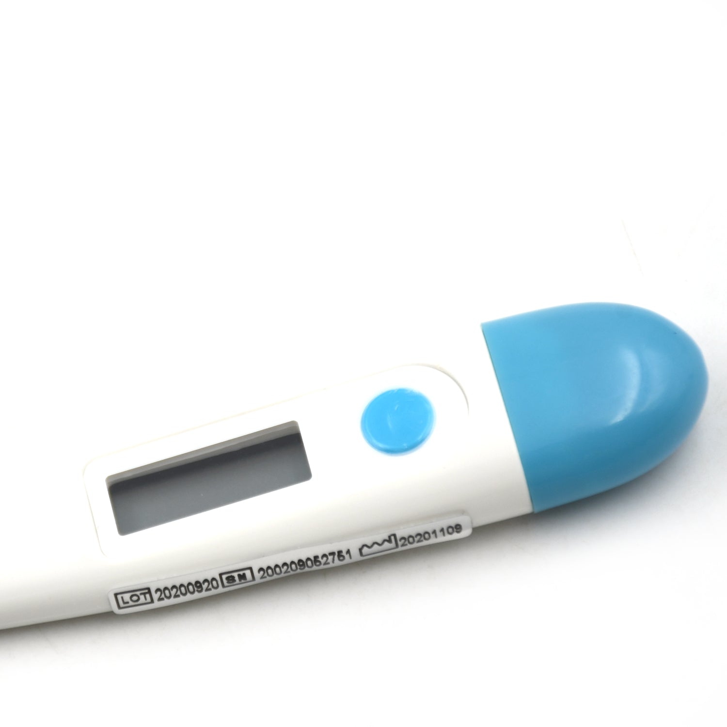 Wukusy digital thermometer for adults and children with LCD backlight display and protective cover for fever measurement.