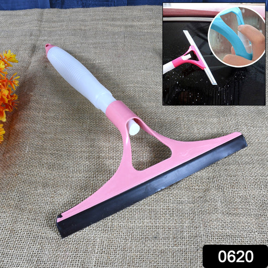 Wukusy home cleaning brush with spray bottle, glass wiper, and sponge for window and car cleaning, practical home improvement tool.