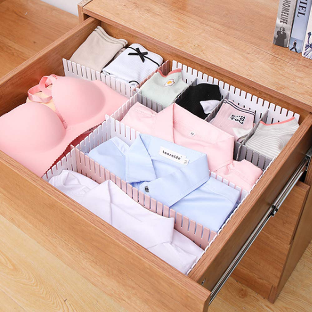 Wukusy adjustable drawer organizer and kitchen board divider for home improvement, with customizable compartments in a sleek design.
