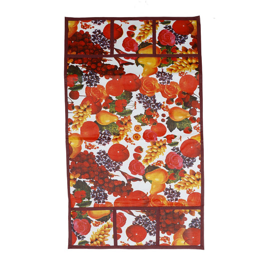 Decorative kitchen fridge top cover by Wukusy, stylish home improvement accessory with intricate design for fridge decor.