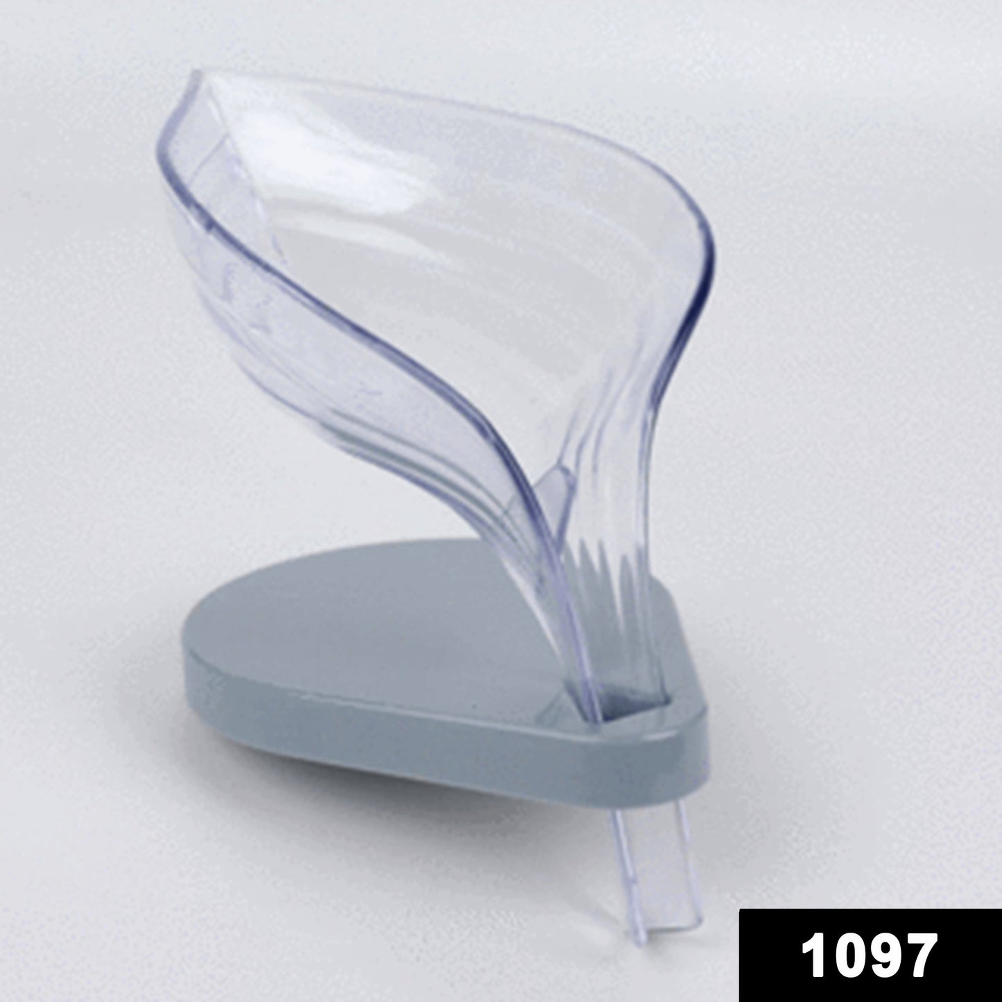 Wukusy leaf-shaped soap box with self-draining design, perfect for bathroom soap storage and organization.