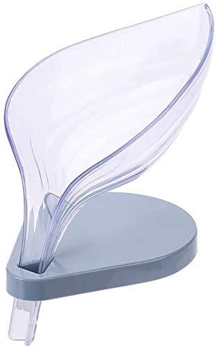 Wukusy leaf-shaped soap box with self-draining design, perfect for bathroom use as a stylish home improvement accessory.