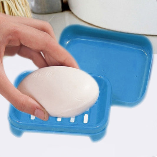 Wukusy covered soap keeping plastic case for bathroom use, compact and durable soap storage container for home improvement.